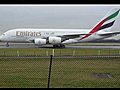 Emiratesaribusa380landingatmanchesterairportrunway23R