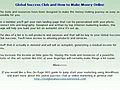 GlobalSuccessClubHowtoMakeMoneyOnline