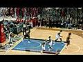 LeBronJamesDunkAssistShaquilleOnealClevelandCavaliersatMinnesotaTimberwolves