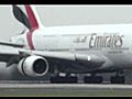 EmiratesAirbusA380landingatManchesterAirporton120311