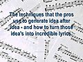 HowtoWriteSongsSongwritingTechniques