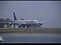 A340taxifromlandingLoganairport