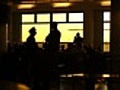 AirportTravelersPeopleSilhouetteSunset