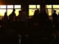 AirportTravelersPeopleSilhouetteSunset