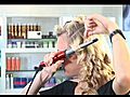 Howtocreateahairstylewithacurledcentreparting