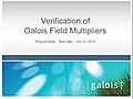 VerificationofGaloisFieldMultipliers