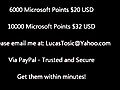 Xbox360MicrosoftPointsforSale6000MSPand10000MSPFIFA11UltimateTeamD
