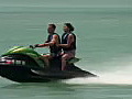 RoyaltyFreeStockVideoHDFootageJetSkiPassesbyatHolidayIsleintheFloridaKeys